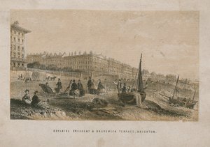 Ogólny widok na Adelaide Crescent i Brunswick Terrace autorstwa English School