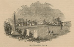 Widok ogólny Cmentarza Kensal Green autorstwa English School