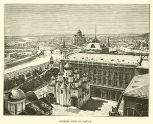 Ogólny widok Moskwy autorstwa English School