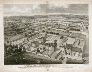 Ogólny widok szczątków opactwa Bermondsey, jakie pojawiły się w 1805 r. autorstwa English School