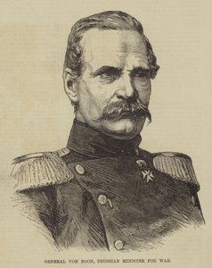 Generał von Roon, pruski minister wojny (rycina) autorstwa English School