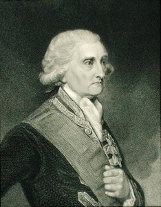 George Brydges Rodney (1718-92) 1. baron Rodney ze Stoke-Rodney, z „Galerii portretów”, wydanej w 1833 r. (rycina) autorstwa English School