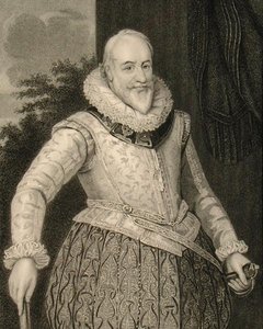 George Carew (1555-1629) hrabia Totnes i baron Carew z Clopton (grafika) autorstwa English School