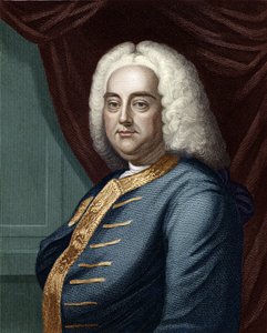 George Frideric Handel, grawerowane przez Thomsona (późniejsze zabarwienie)