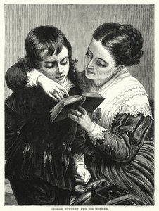 George Herbert i jego Matka (grafika) autorstwa English School
