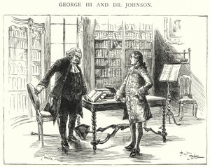 Jerzy III i dr Johnson (grawerowanie) autorstwa English School