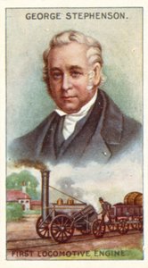 George Stephenson, pierwszy silnik lokomotywy autorstwa English School