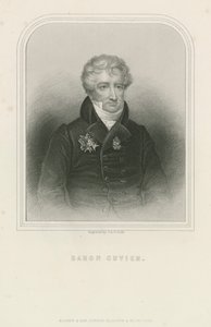 Georges Cuvier, francuski przyrodnik i zoolog (grafika) autorstwa English School