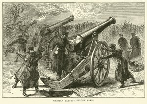 Bateria niemiecka przed Paryżem, styczeń 1871 r autorstwa English School