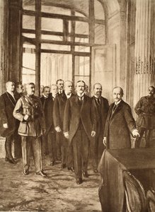 Politycy niemieccy w Pałacu Wersalskim, 1919 autorstwa English School