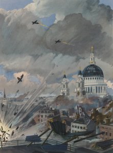 Niemieckie bomby V-1 lecące nad Londynem, II wojna światowa autorstwa English School