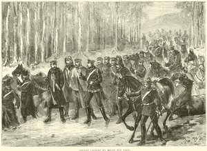 Kawaleria niemiecka w drodze do Paryża, październik 1870 autorstwa English School