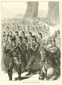 Wojska niemieckie wkraczające do Paryża, marzec 1871 autorstwa English School