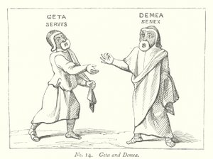 Geta i Demea (grawerowanie) autorstwa English School