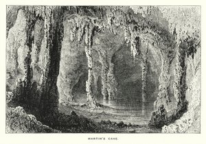 Gibraltar: Jaskinia Martina (rycina) autorstwa English School