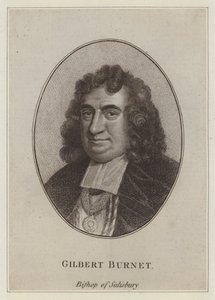 Gilbert Burnet, biskup Salisbury, pisarz i historyk (rycina) autorstwa English School