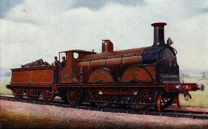 „Gladstone” z London Brighton and South Coast Railway, ilustracja z „Księgi lokomotywy” G. Gibbarda Jacksona, wydana w 1924 r. (kolor litho) autorstwa English School