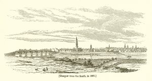 Glasgow od południa, 1660 autorstwa English School