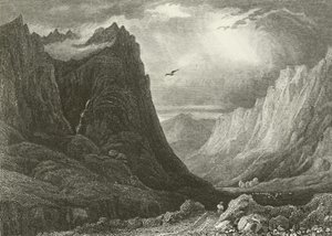 Glencoe, patrząc w dół przełęczy autorstwa English School