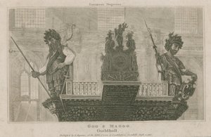 Gog i Magog, Guildhall, Londyn autorstwa English School