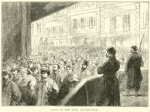 Idąc do dystrybucji żywności, marzec 1871 autorstwa English School
