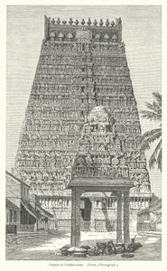 Gopura w Combaconum (rycina) autorstwa English School