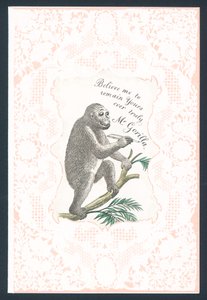 Karta walentynkowa Gorilla autorstwa English School