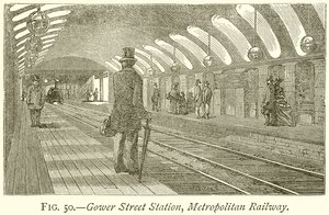 Stacja Gower Street, Metropolitan Railway autorstwa English School