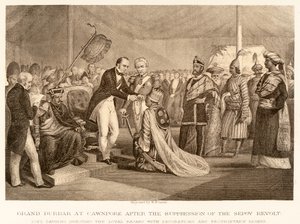 Grand Durbar w Cawnpore po stłumieniu buntu Sepoy autorstwa English School