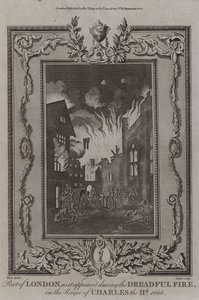 Wielki pożar Londynu, 1666 autorstwa English School
