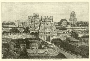 Wielka Pagoda Seringham, niedaleko Trichinopoly autorstwa English School