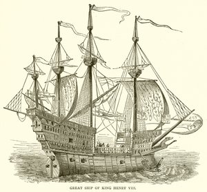 Wielki statek króla Henryka VIII autorstwa English School