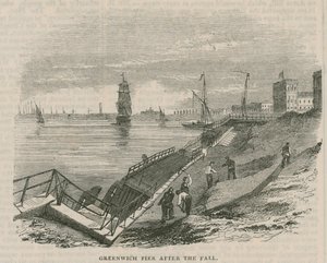 Greenwich Pier po upadku autorstwa English School