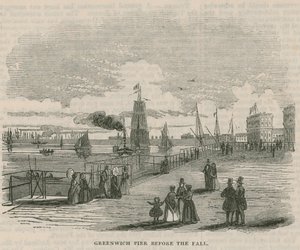 Greenwich Pier przed upadkiem autorstwa English School