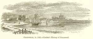 Greenwich, w 1662 r. — Crudens Historia Gravesend autorstwa English School