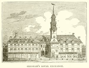 Greshams Royal Exchange autorstwa English School