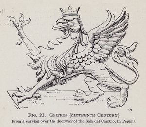 Griffin, XVI wiek (lito) autorstwa English School