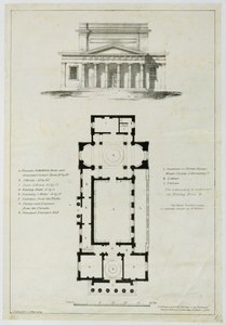 Plan parteru dolnych sal zgromadzeń, Bath, rytowany przez Charlesa Hullmandela (1789-1850) autorstwa English School