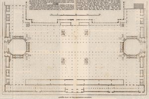 Rzut parteru gmachu wystaw międzynarodowych z 1862 r. autorstwa English School