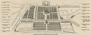 Plan terenu nowego Metropolitan Cattle Market, Copenhagen Fields autorstwa English School