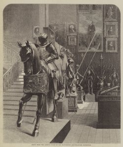 Grupa z Armor Court z Manchester Art-Treasures Exhibition (grafika) autorstwa English School