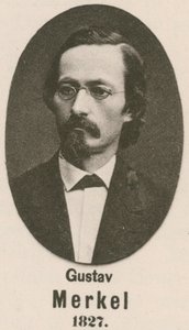 Gustav Merkel (grawerunek) autorstwa English School