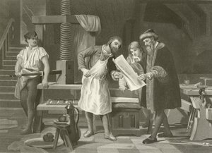 Gutenberg 1400-1468 autorstwa English School
