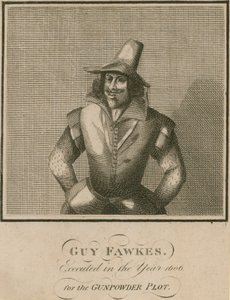 Guy Fawkes, stracony w 1606 roku za spisek prochowy autorstwa English School