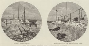 HMS Sanspareil idzie pod wiatr (grawerunek) autorstwa English School