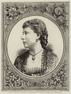 H R H Księżniczka Beatrice, zaręczona z księciem Henrykiem z Battenberg (rycina) autorstwa English School