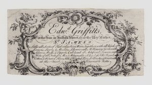 Pasmanteria, Edward Griffitts, karta handlowa autorstwa English School