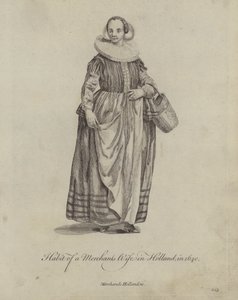 Nawyk żony kupca w Holandii w 1640 r. autorstwa English School