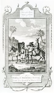 Habit of the Horsemen in Barbary, ilustracja zaczerpnięta z Moores Voyages and Travels, autorstwa English School