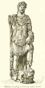 Hadrian depczący więźnia pod stopą autorstwa English School